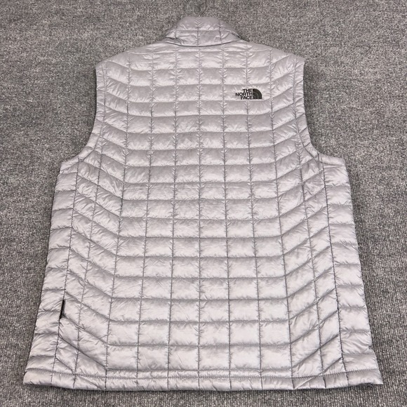 The North Face Vest Men L Gray ThermoBall Trekker Nylon Quilted Full Zip *LOGO - Picture 10 of 10